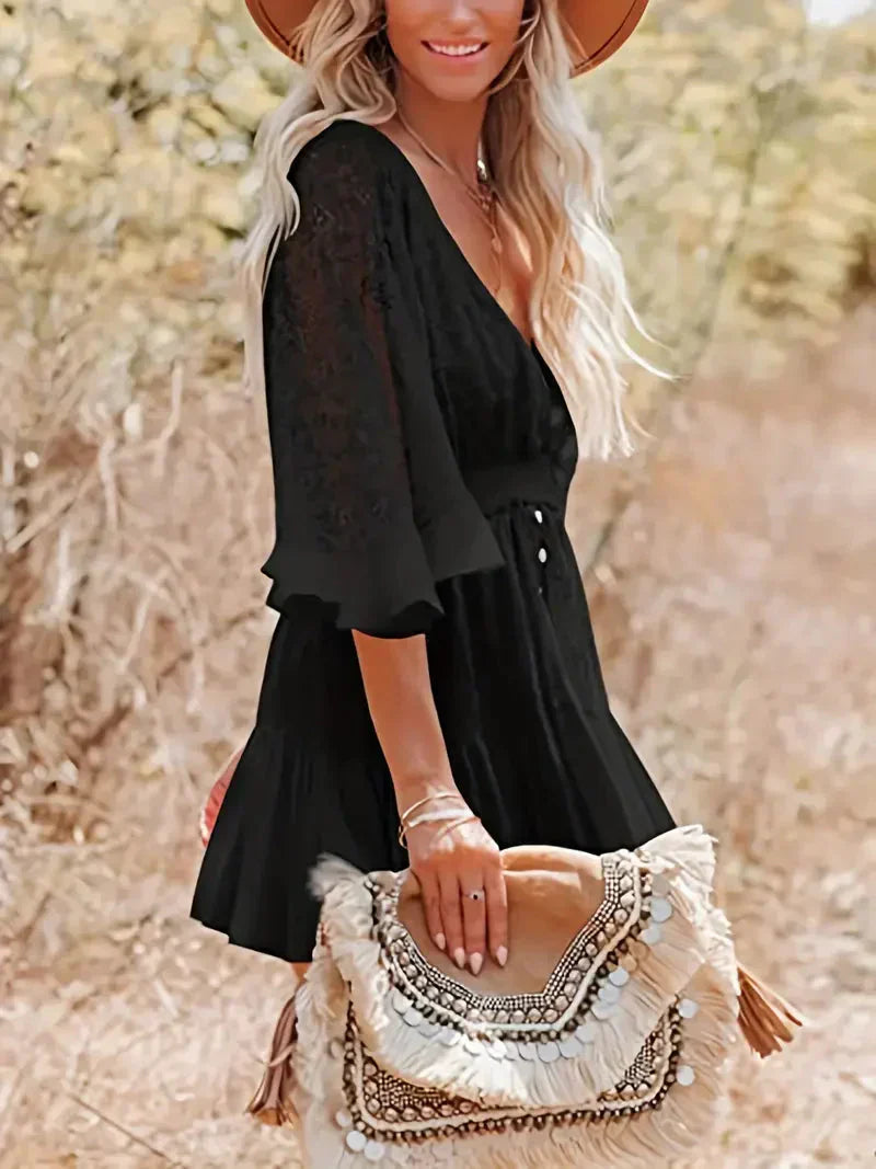 Chic Susana Boho Mini Dress for Women Evening Wear Edit