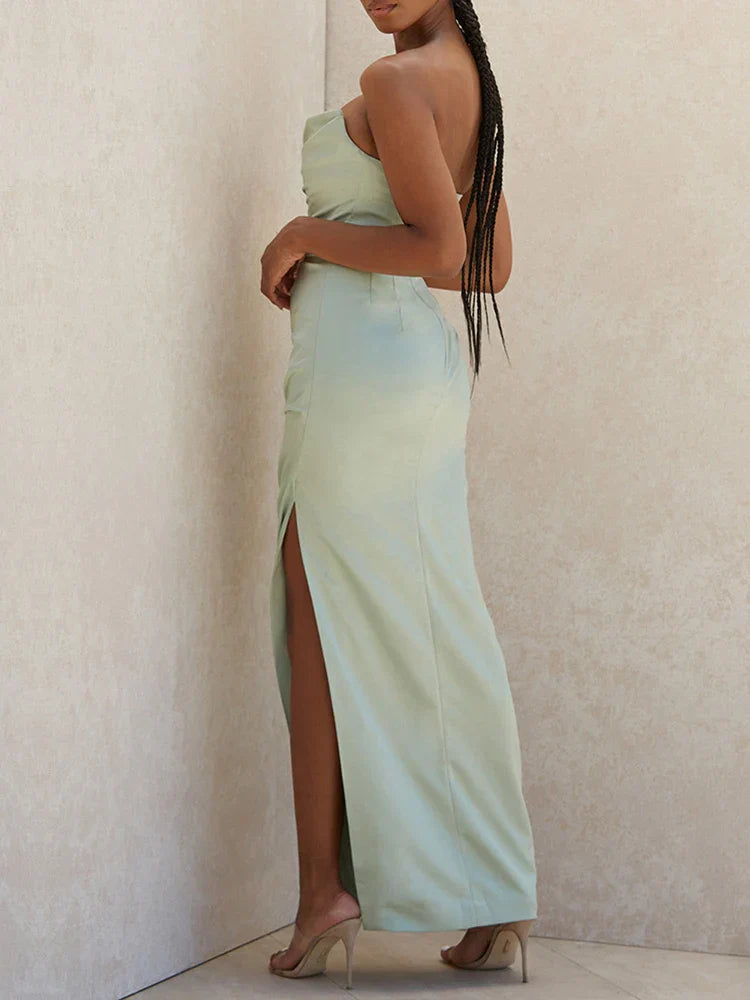 2024 Green Sleeveless Evening Refined Bandage Party Maxi Dress