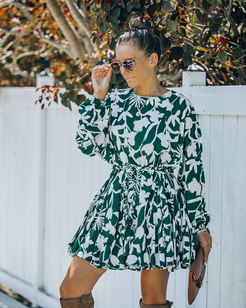 Printed Nylah Rope Tie Ruffle Dress
