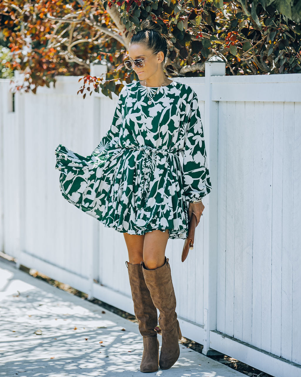 Printed Nylah Rope Tie Ruffle Dress