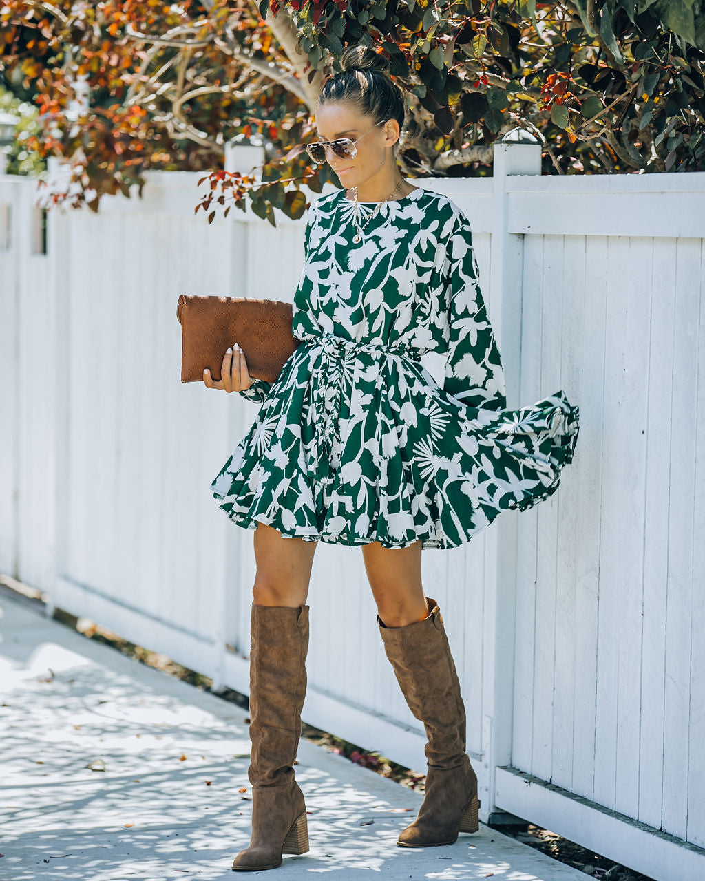 Printed Nylah Rope Tie Ruffle Dress