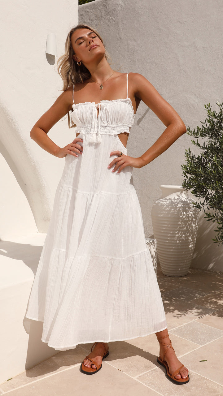 Luxe Amelia Strap Midi Dress Designer Edit