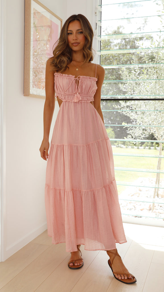 Luxe Amelia Strap Midi Dress Designer Edit