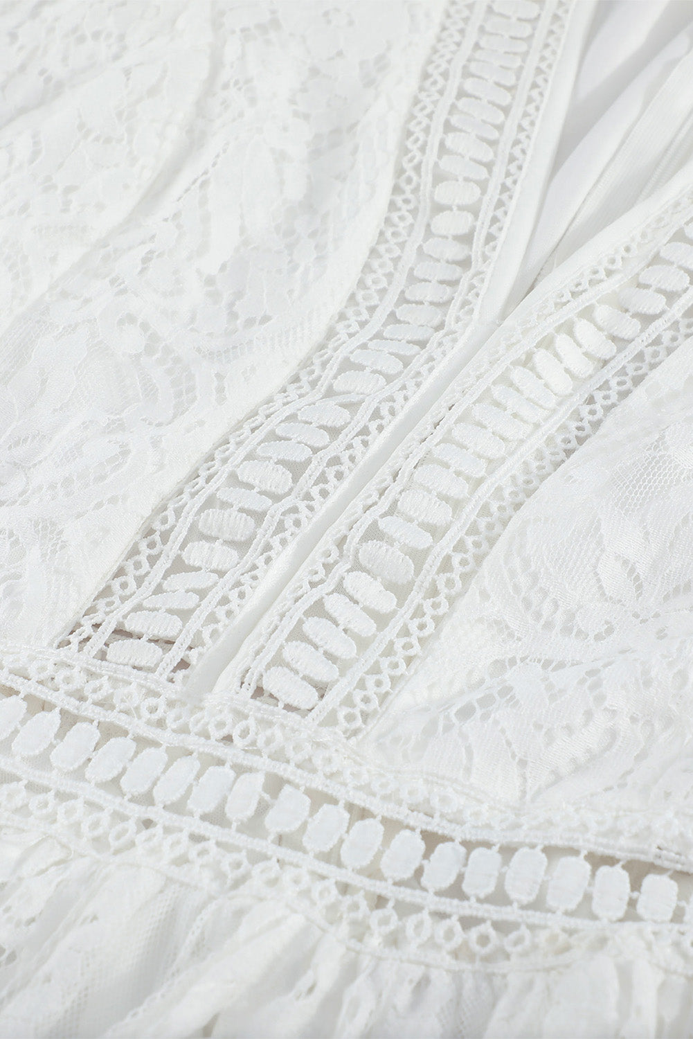 With Away The Breeze Lace Midi Dress