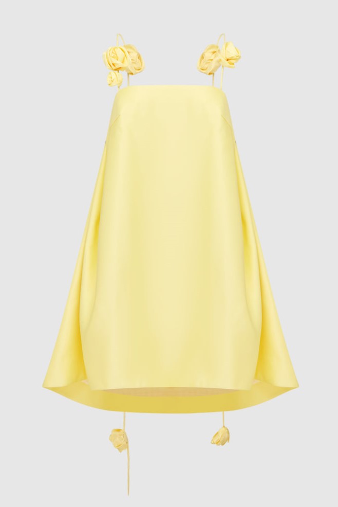 Spaghetti Emma Strap Rose Detail Mini Dress