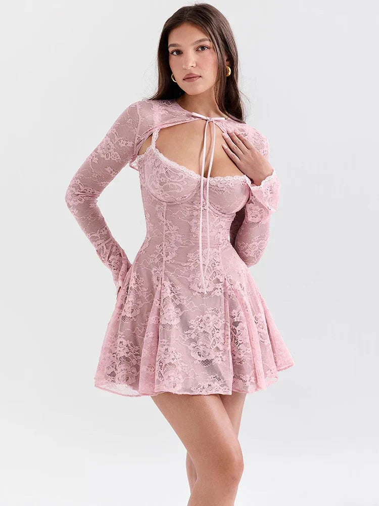 Bolero Lace Mini Dress