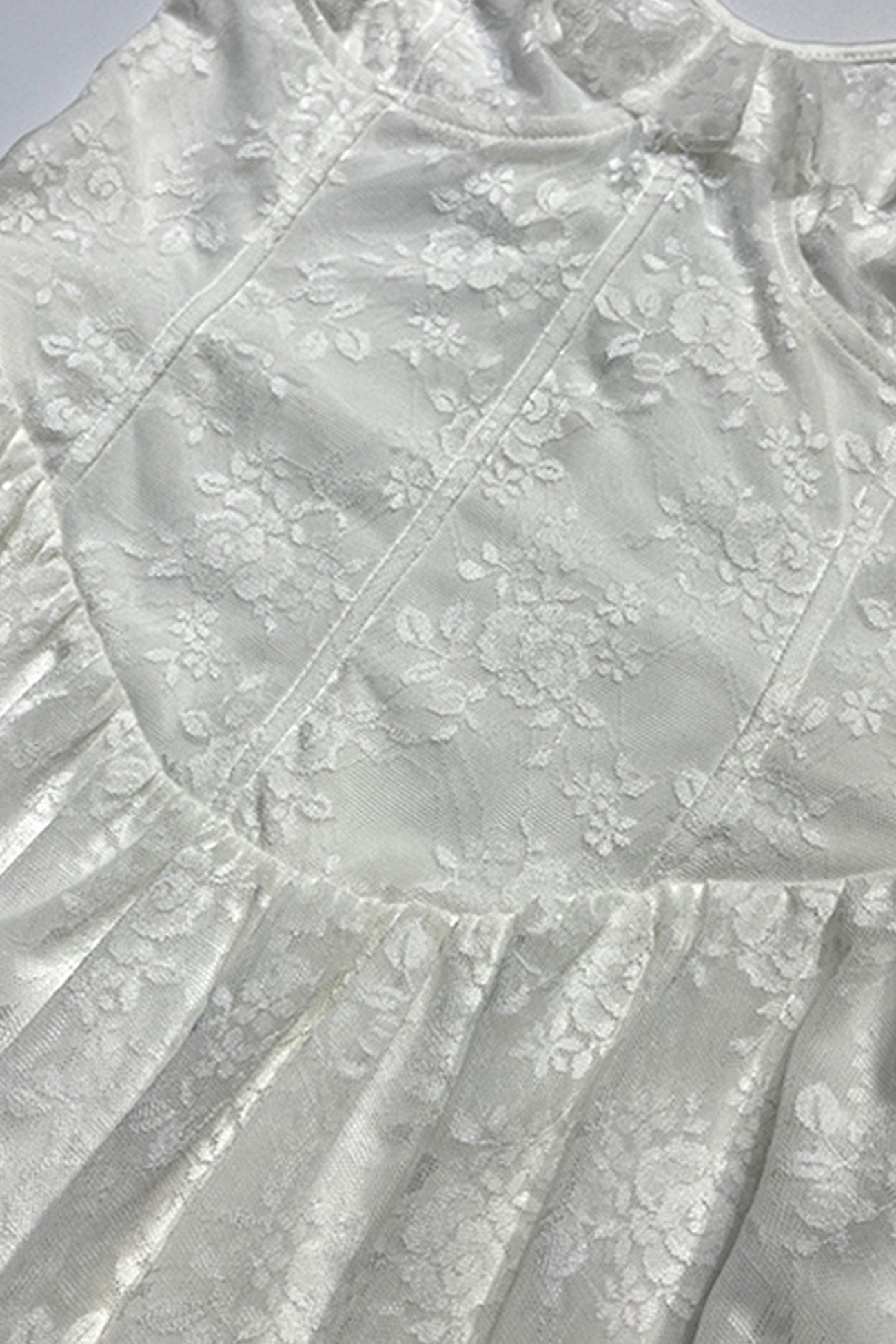 Tiered Lace Ruched Cami Dress