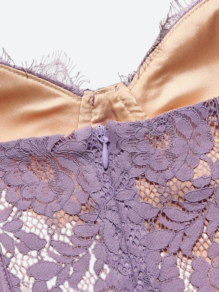 Wired Lace Mini Dress