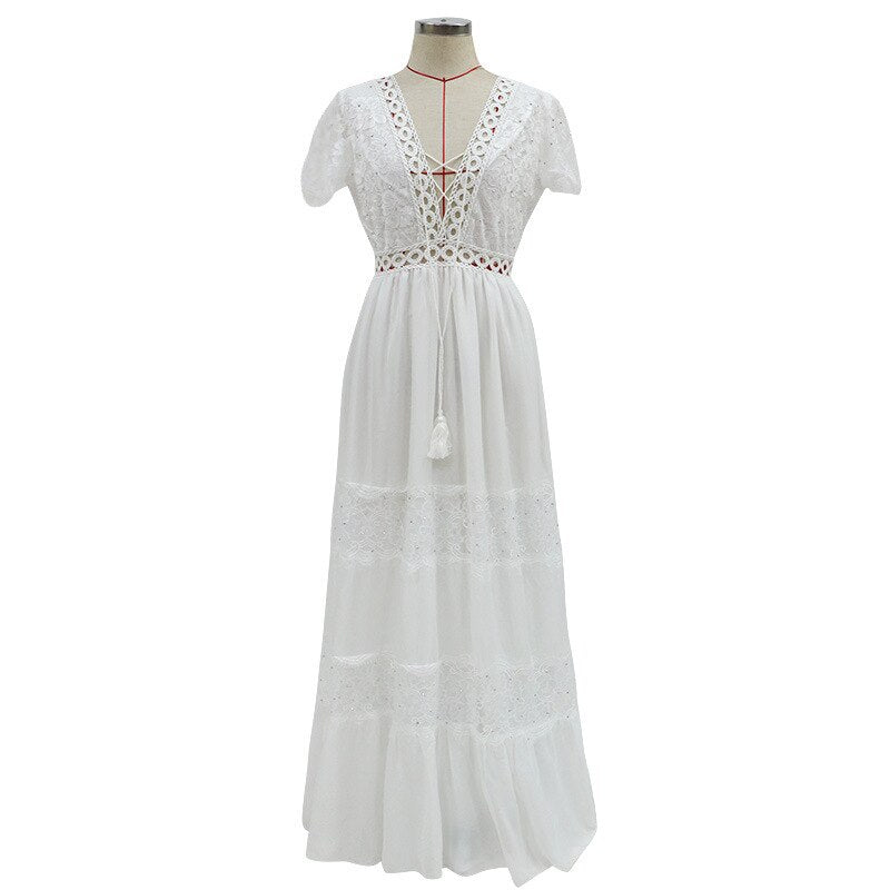 Kissnovaa - Easygoing Brand Sleeveless V-Neck Dress