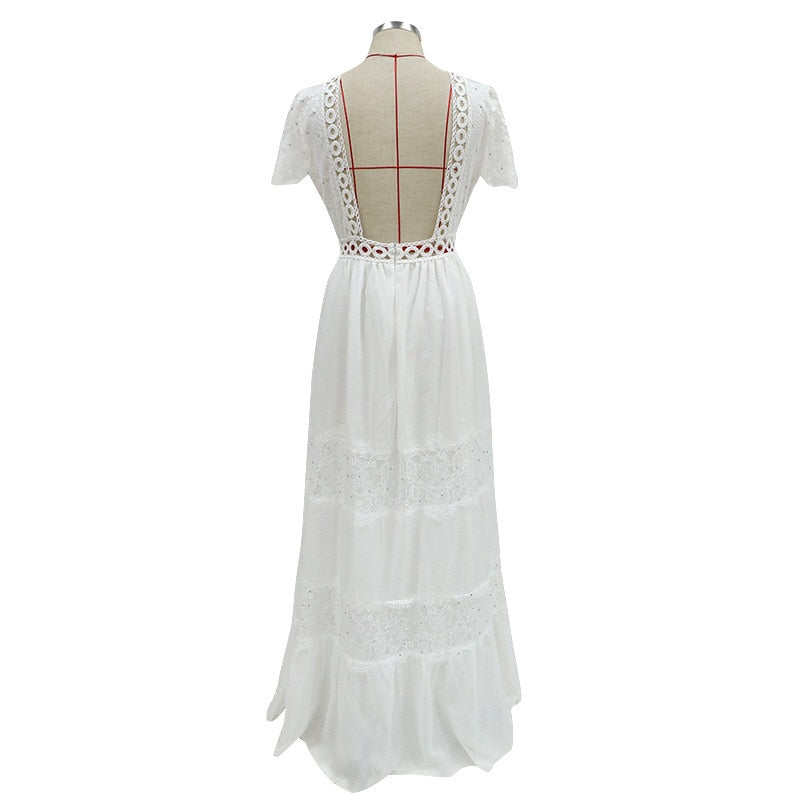Kissnovaa - Easygoing Brand Sleeveless V-Neck Dress