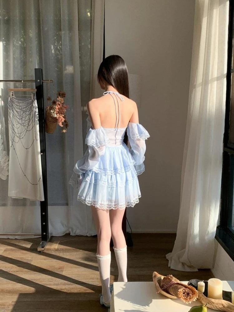 Ruffled Layered Mini Dress