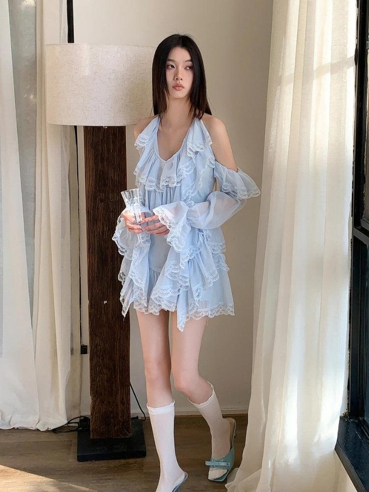 Ruffled Layered Mini Dress