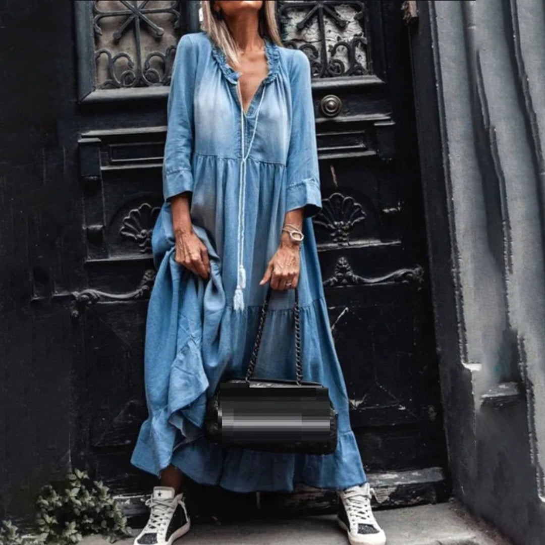 Nitsa Comfortable Maxi Dress for Women Relaxed Contemporary Fit