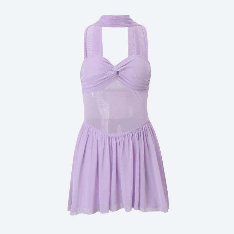 Strapless Mesh Mini Dress