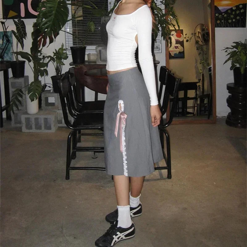 Side Slits Lace Maxi Street Boutique Skirt