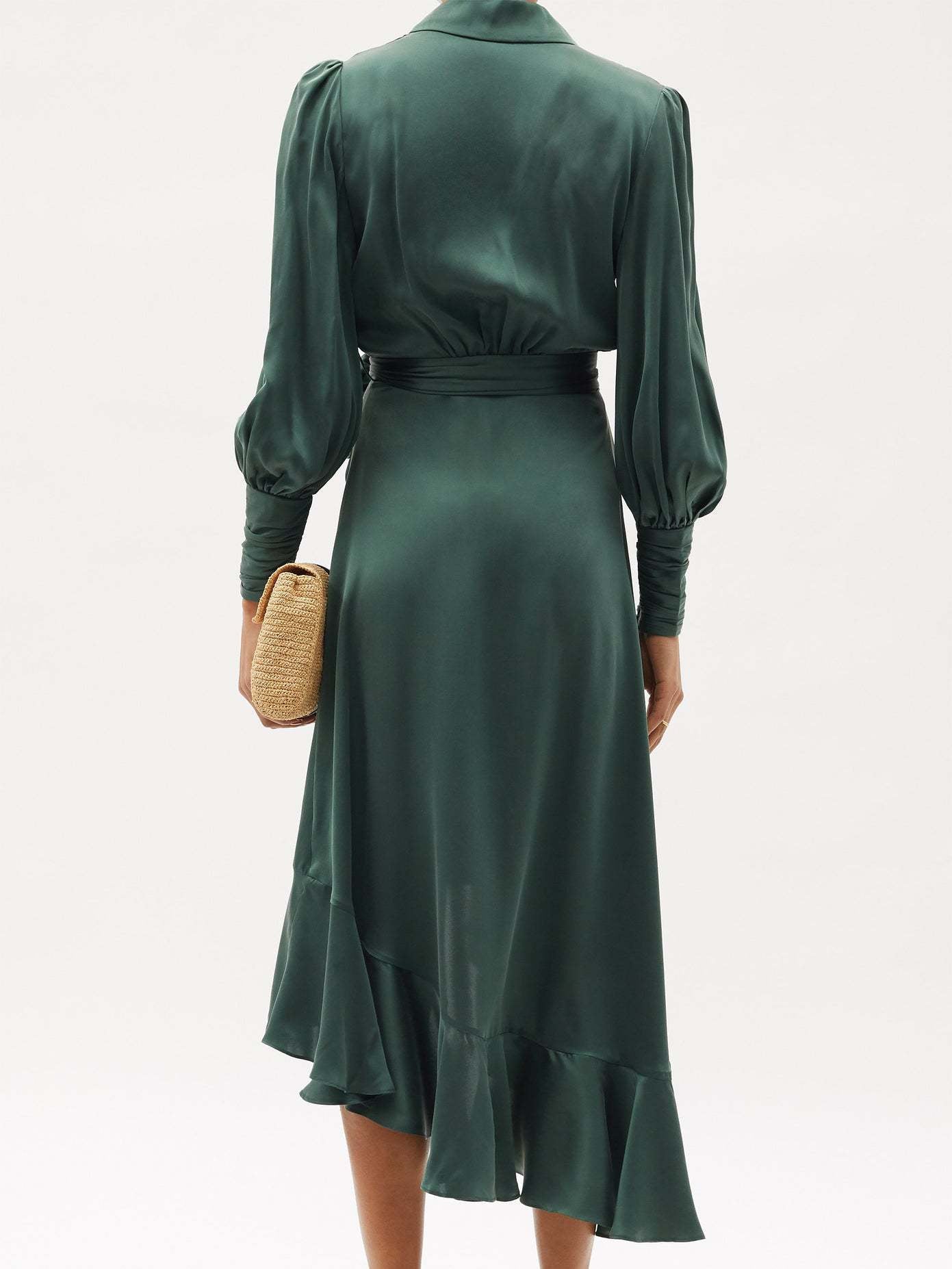 Wrap Paloma Knit Midi Dress Olive