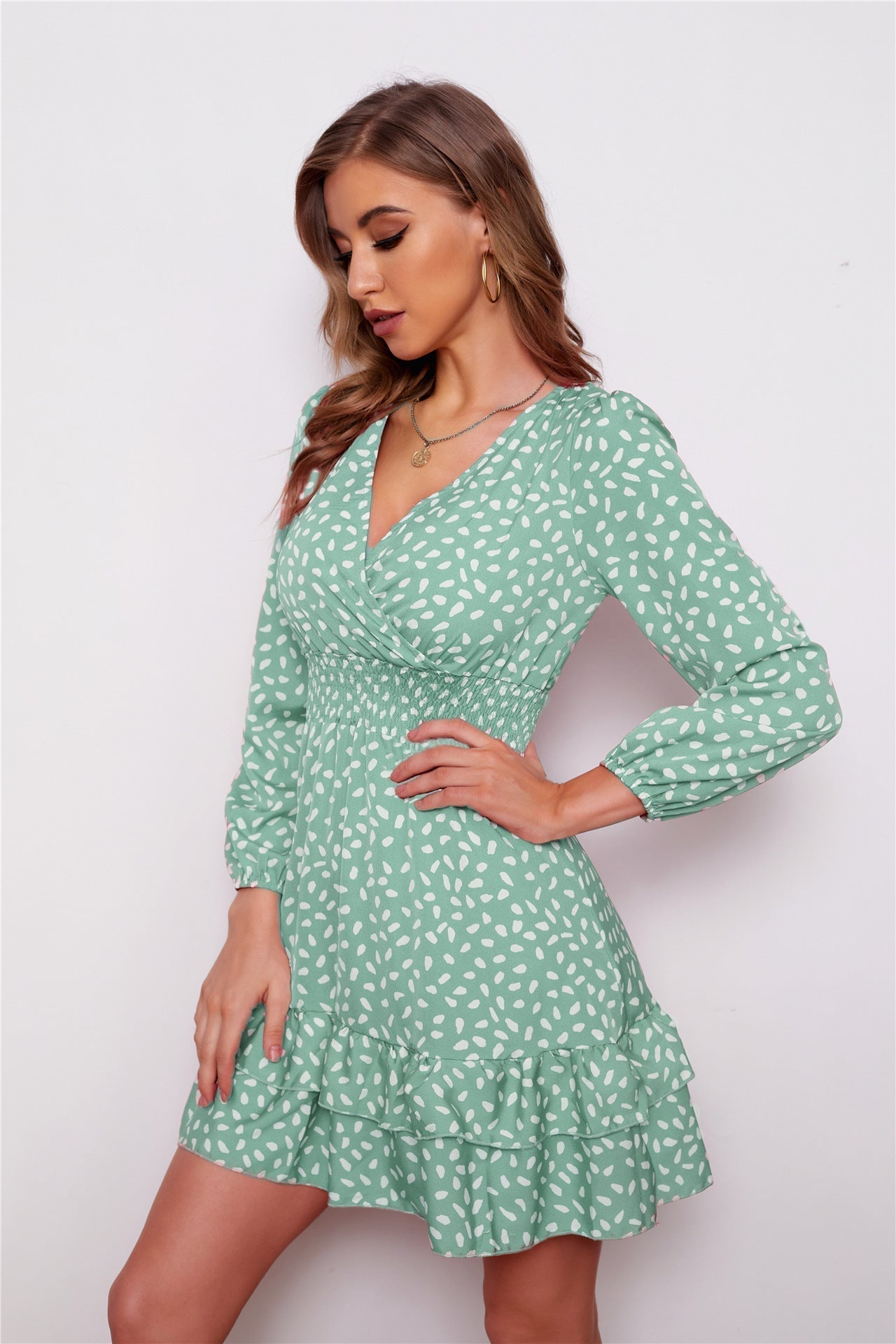 Metallic Cassy Detailed Mini Dress Teal FINAL