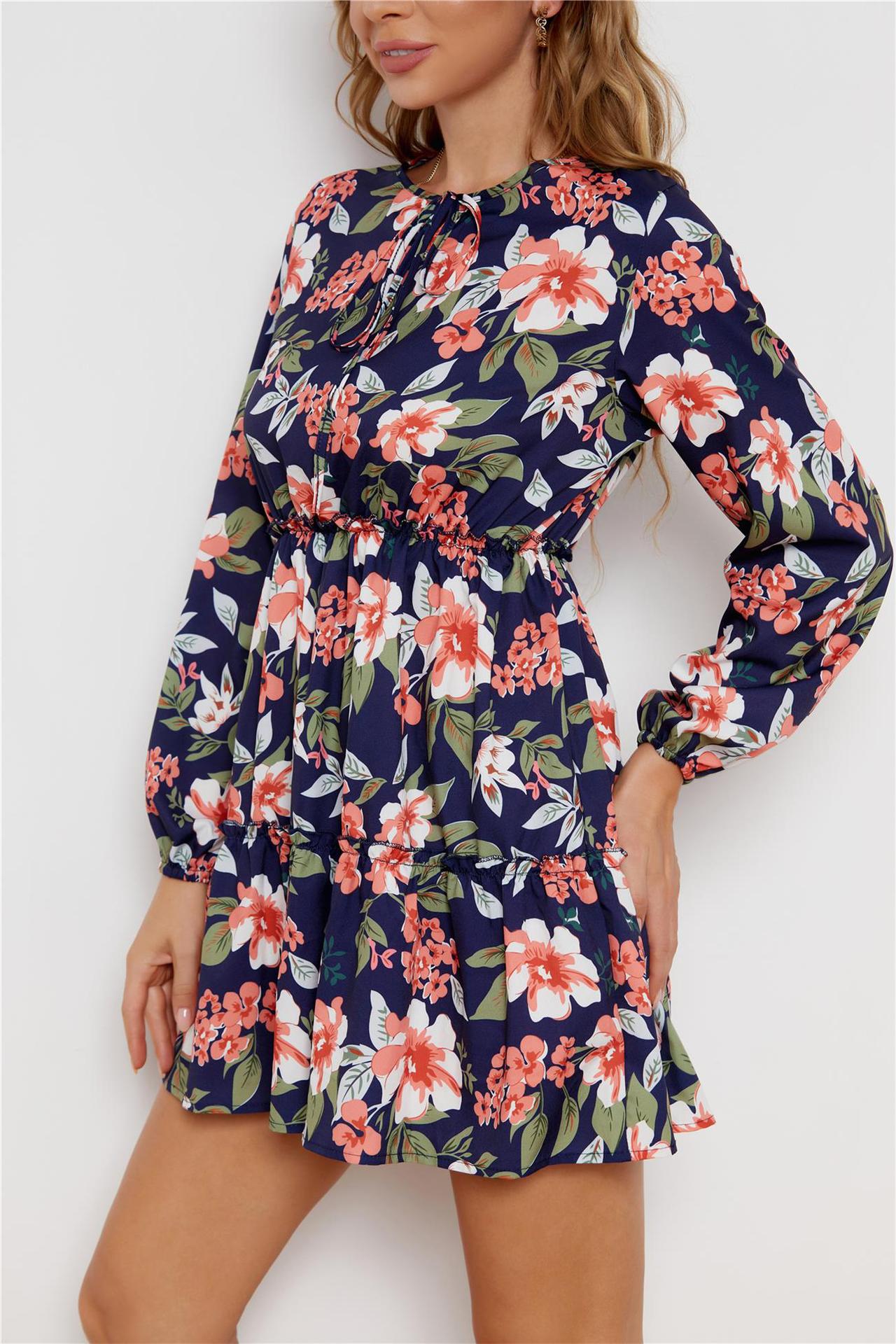 Aleyna Botanical Ruffle Tiered Dress FINAL