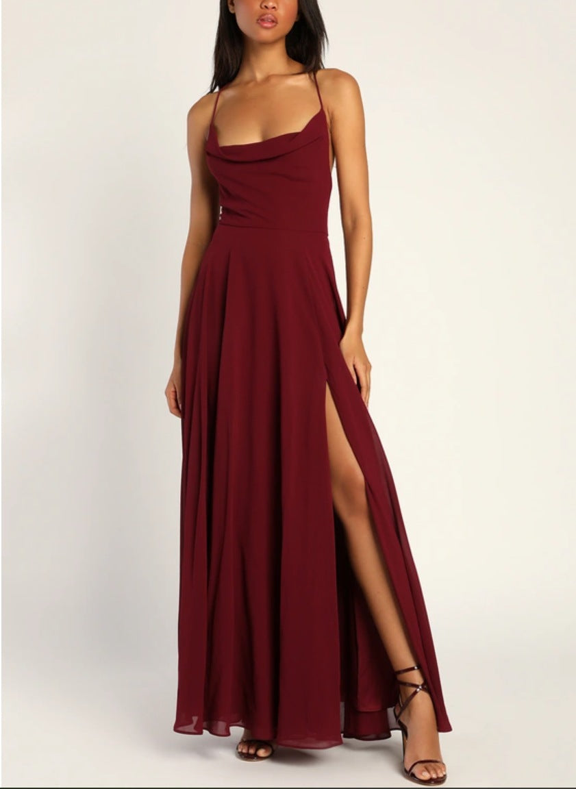Sexy Halter Backless Maxi Elegant Dress