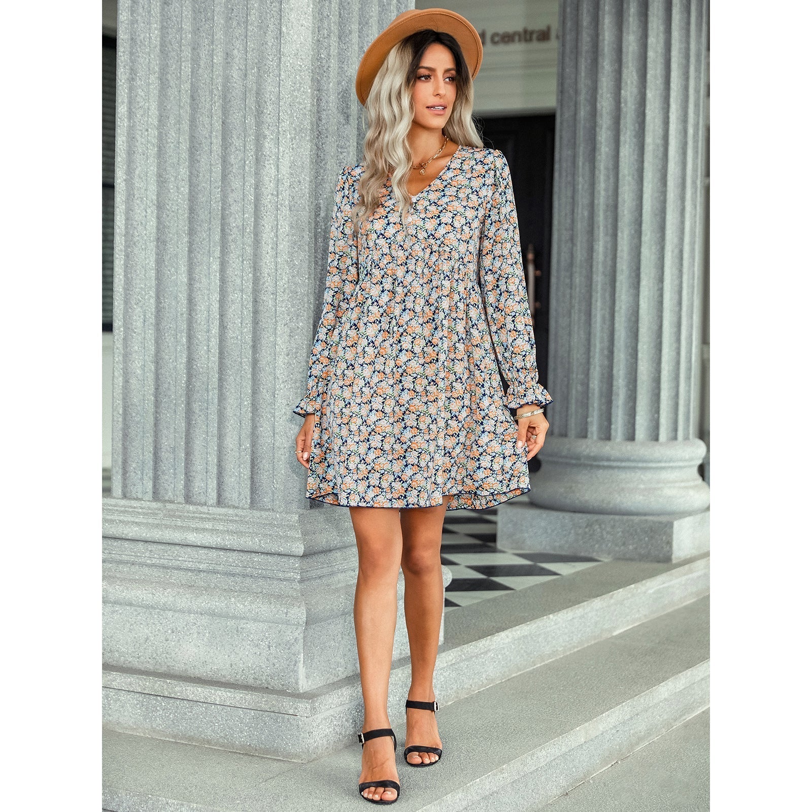 Heart Warm Speckled Knit Sweater Dress