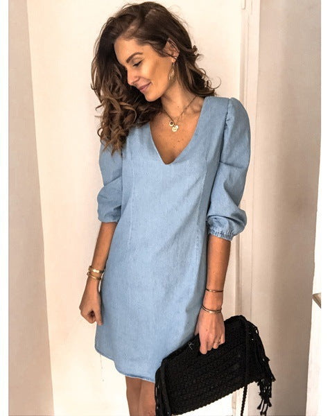 Belong You With Me Dolman Knit Dress Grey Blue