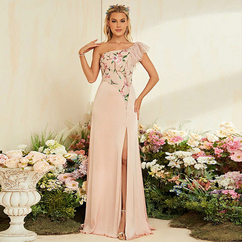 Dress Evening Deep V Plunge neck High Slit Backless Evening Dress Cocktail Party Dress Evening Dress
