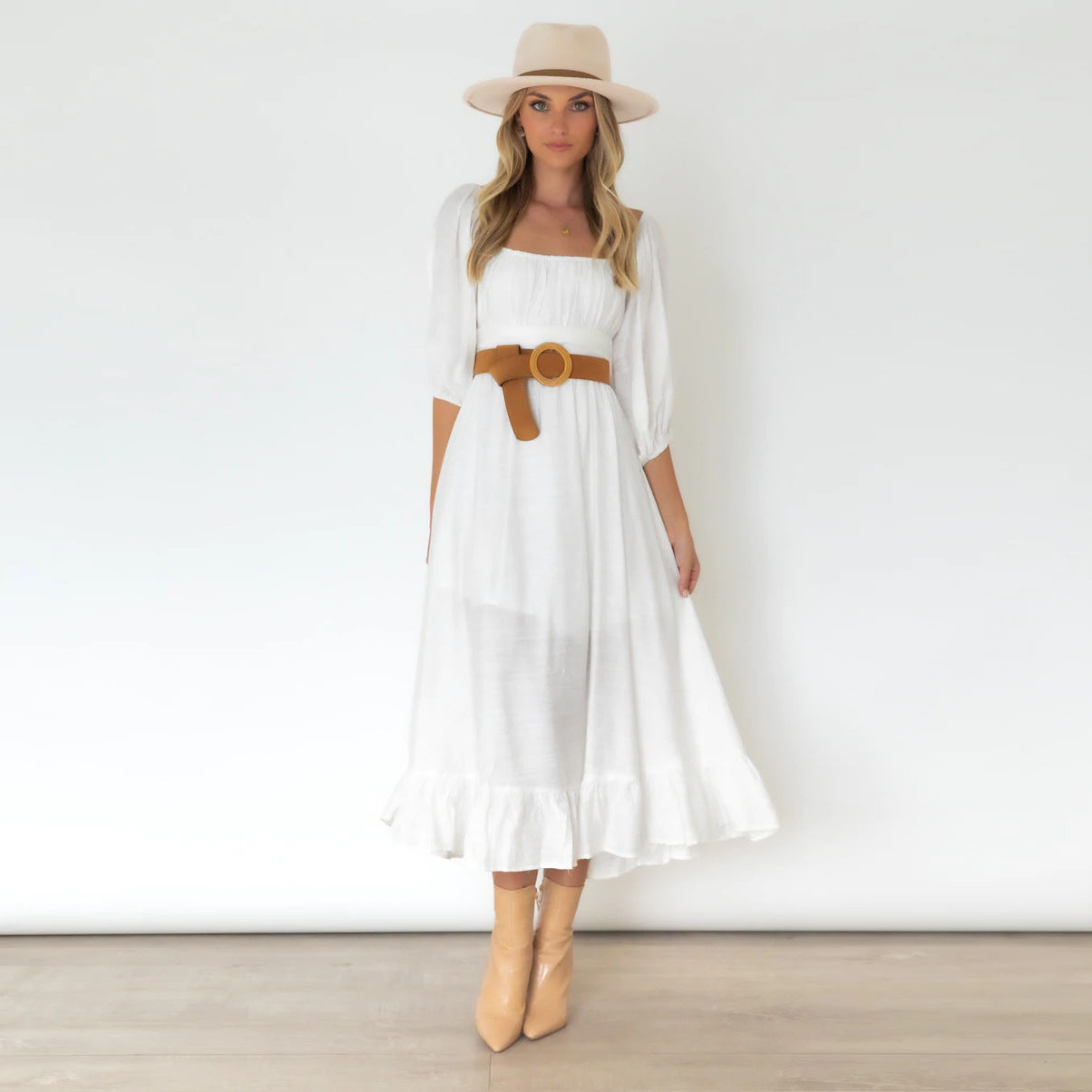 Puff Katelyn Sleeve Midi Dress