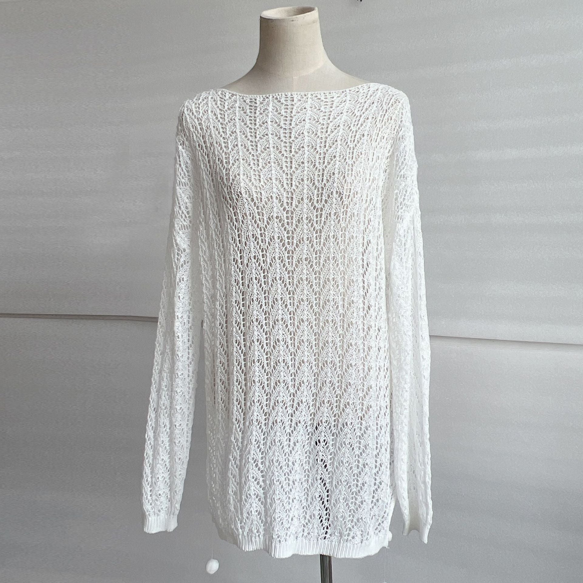 Sheer Temecula Crochet Dress Ivory