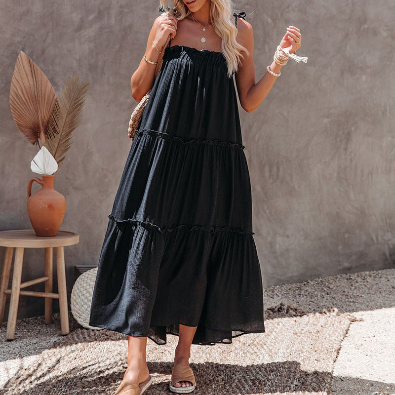 Tie Yancy Strap Wrap Midi Dress