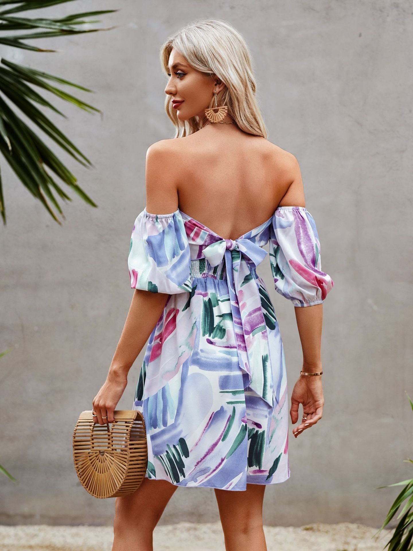 Smocked Palmetto Off The Shoulder Dress