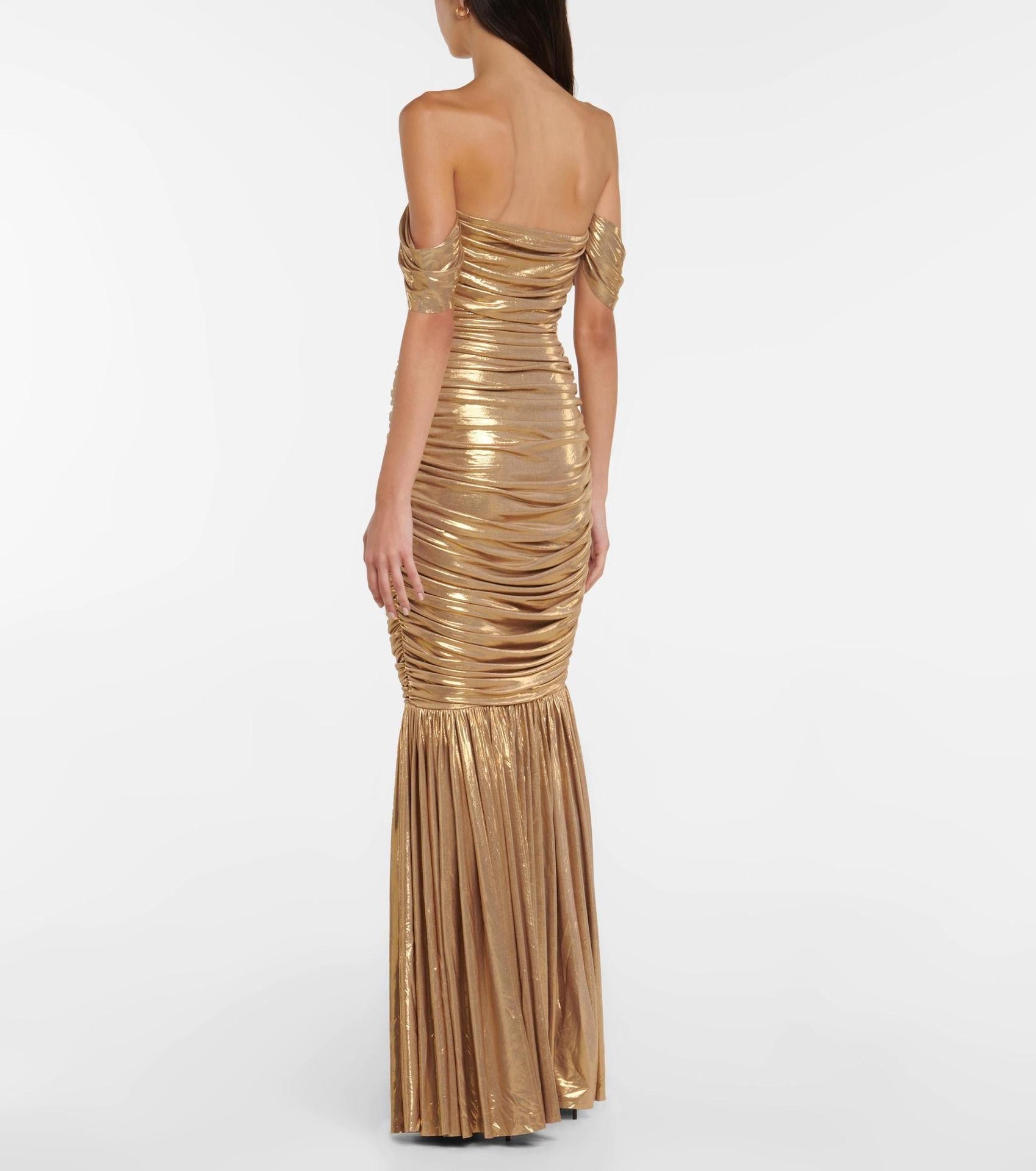 Metallic Coated Fabric Women Clothing Chic Tube Top Raglan Sleeve Dress Solid Color Slim Fit Maxi Dress
