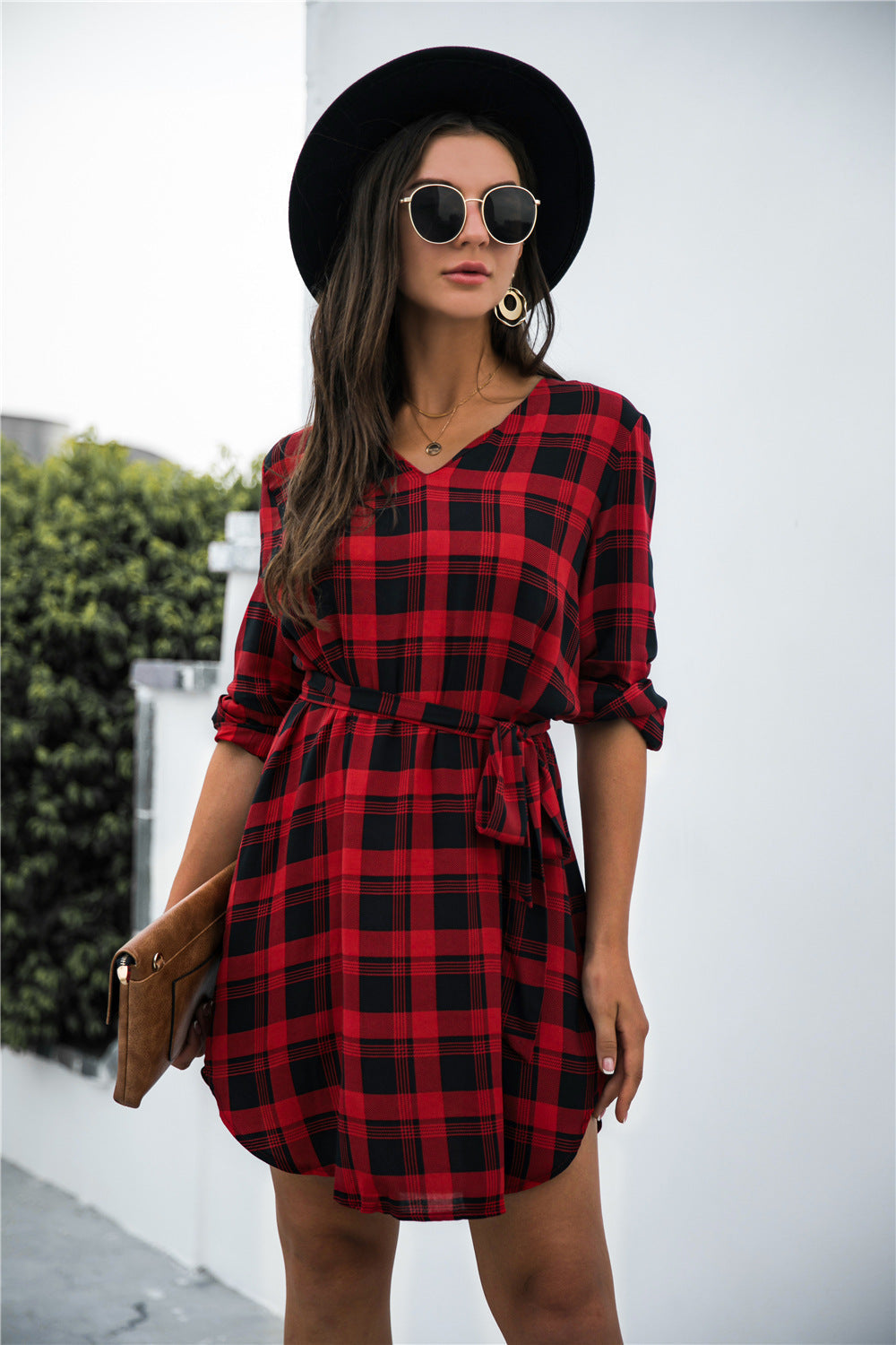 Gingham Rochester Sweater Dress