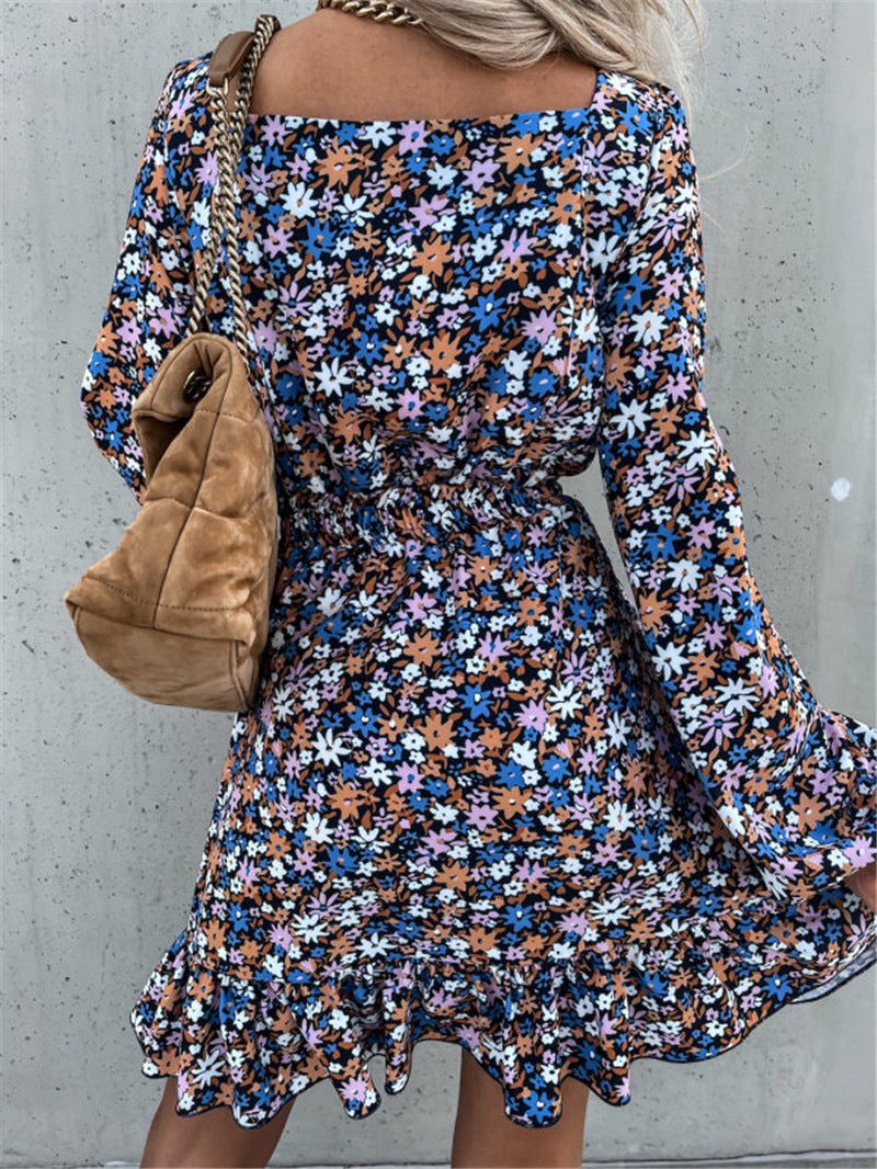 Cathy Bloom Bell Sleeve Ruffle Dress FINAL