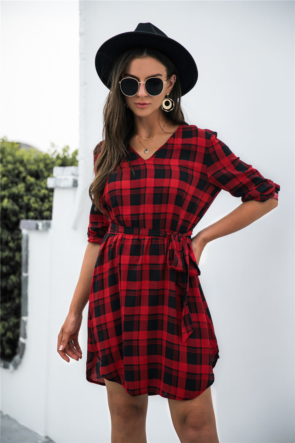 Gingham Rochester Sweater Dress