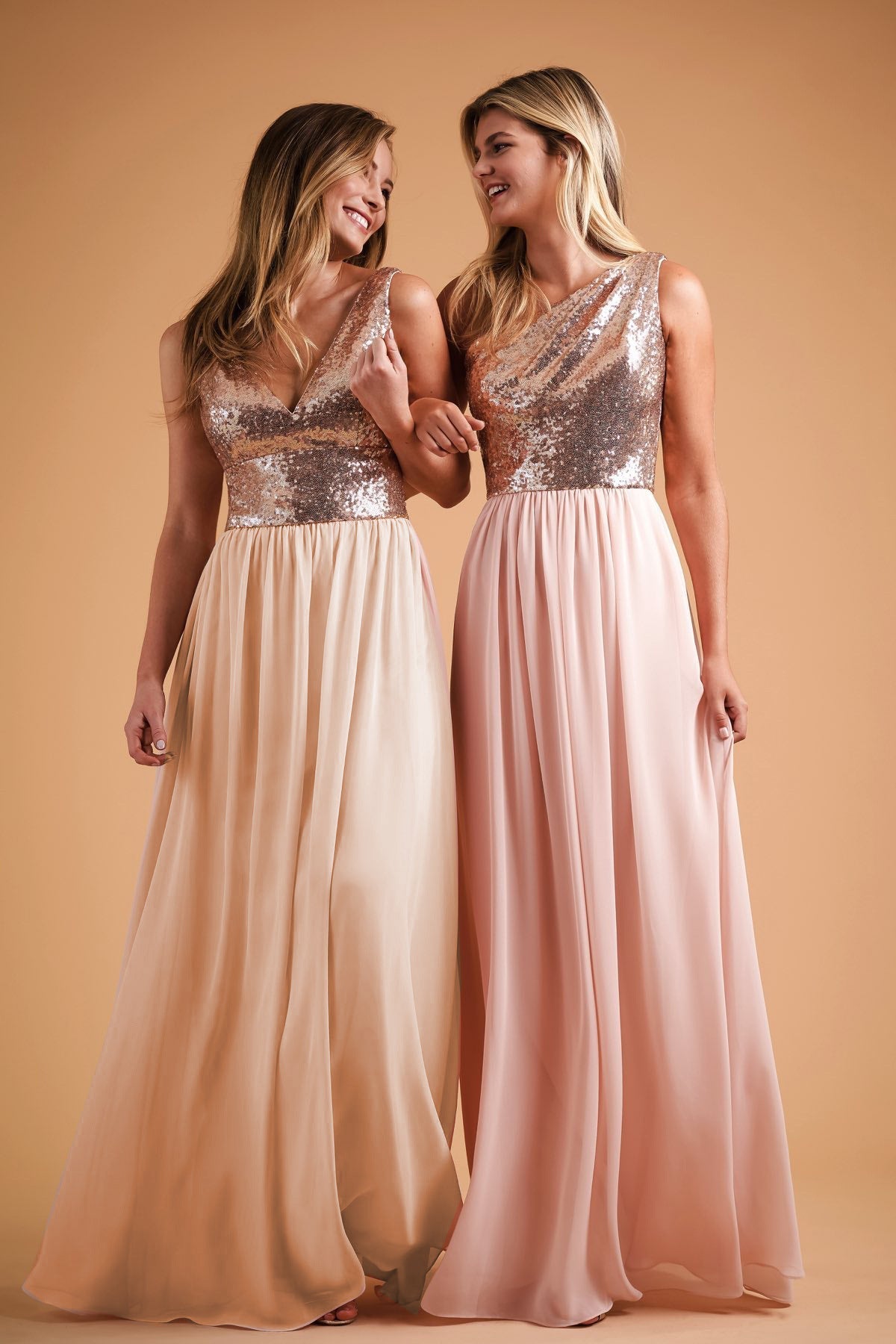 Chic Dress Women Sleeveless V neck Wedding Bridesmaid Dress