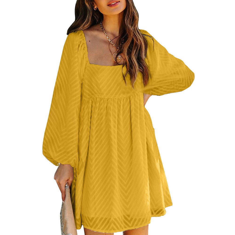 Cotton Sunroom Lace Babydoll Dress Marigold