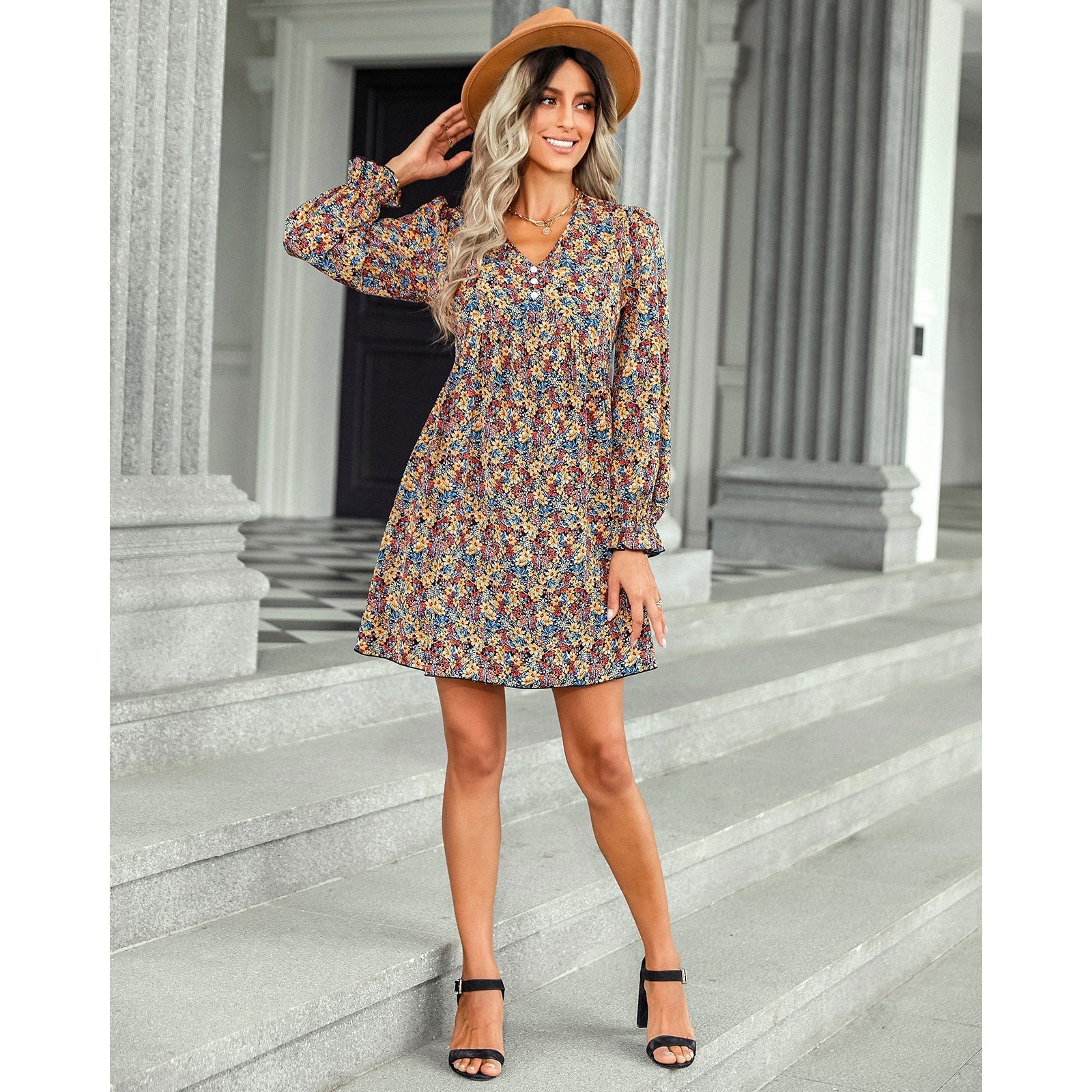 Over Mind Matter Paisley Button Down Shirt Dress