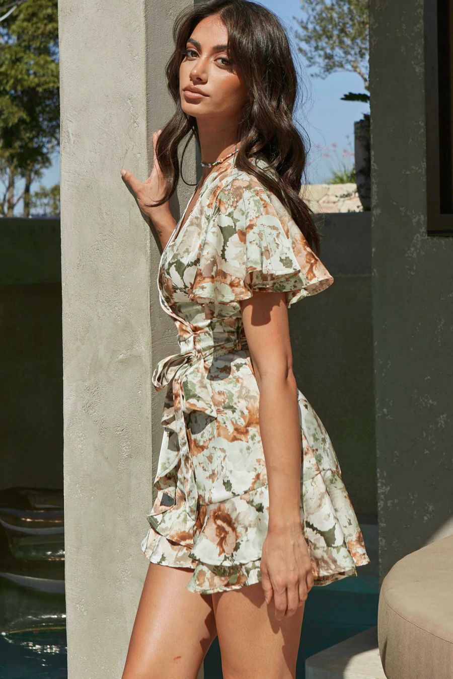 But Better Flower Satin Wrap Dress FINAL