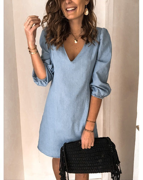 Belong You With Me Dolman Knit Dress Grey Blue