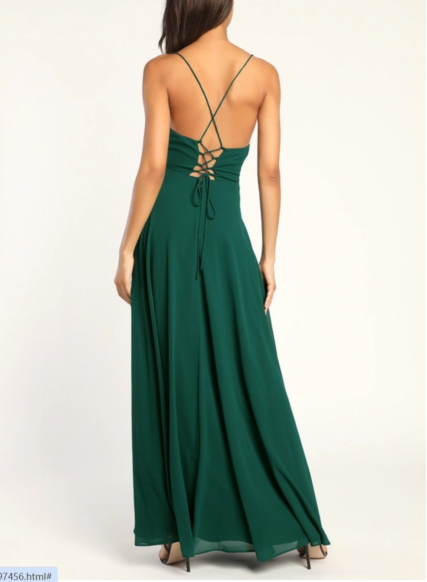 Sexy Halter Backless Maxi Elegant Dress
