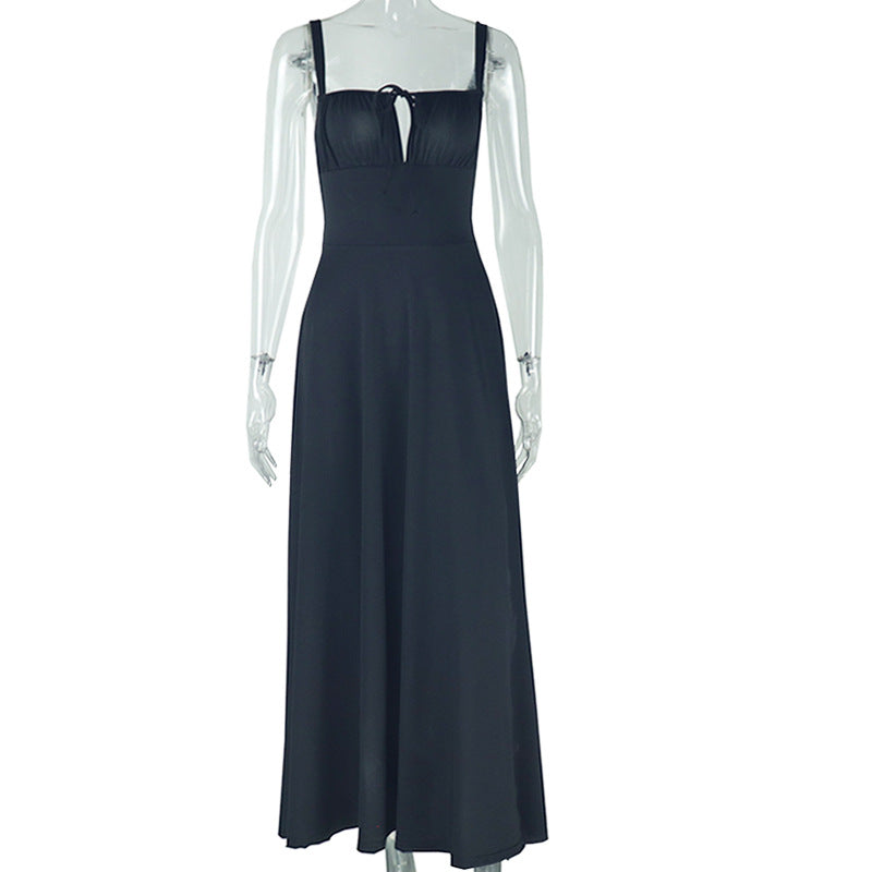 Mid Length Corset Sophisticated Slit Lace up Casual Dress