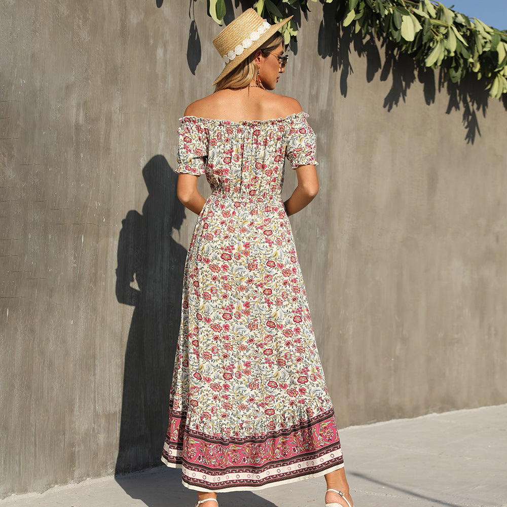 Smocked Forster Off The Shoulder Midi Dress