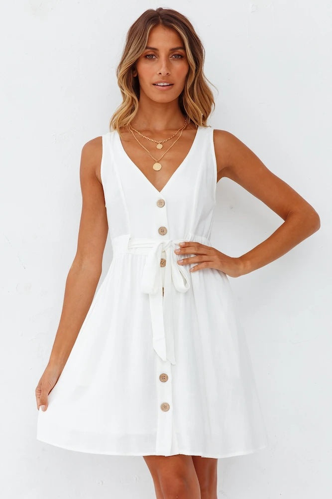 Cotton Francis Pocketed Button Down Shirt Dress