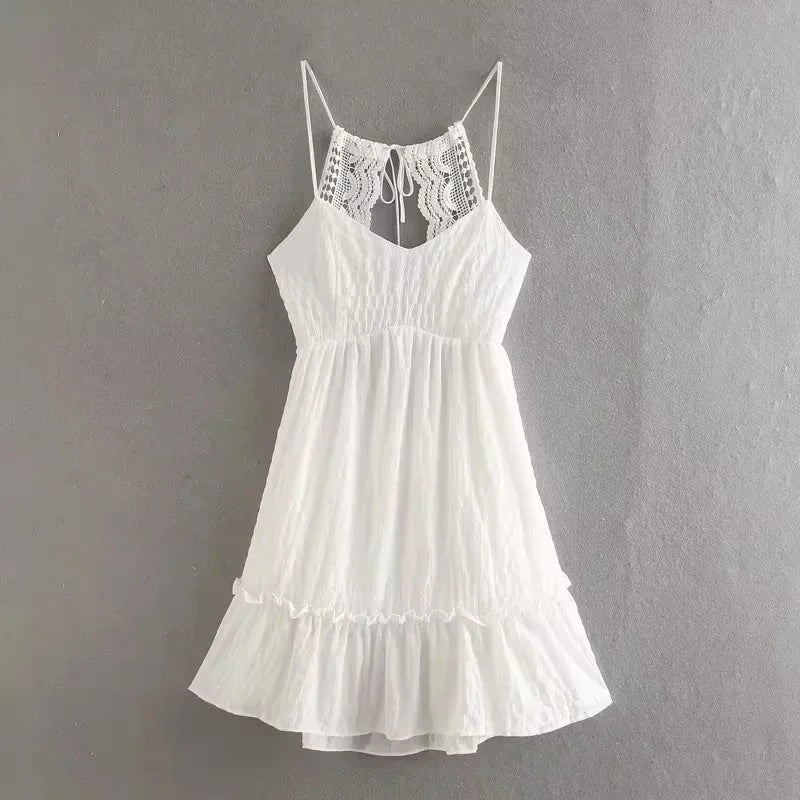 Ruffle Connolly Tiered Tie Babydoll Dress