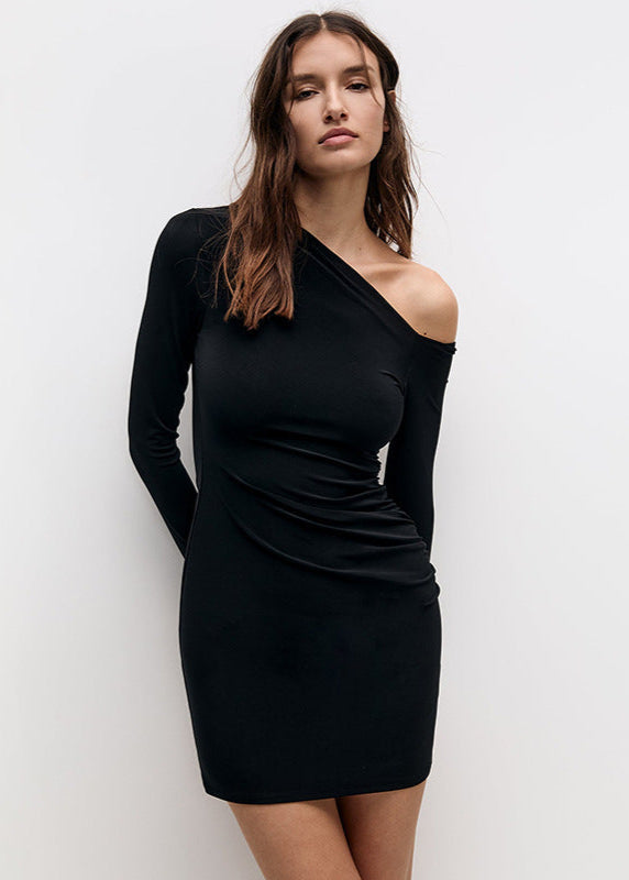 Allure Crimson One-Shoulder Mini Dress