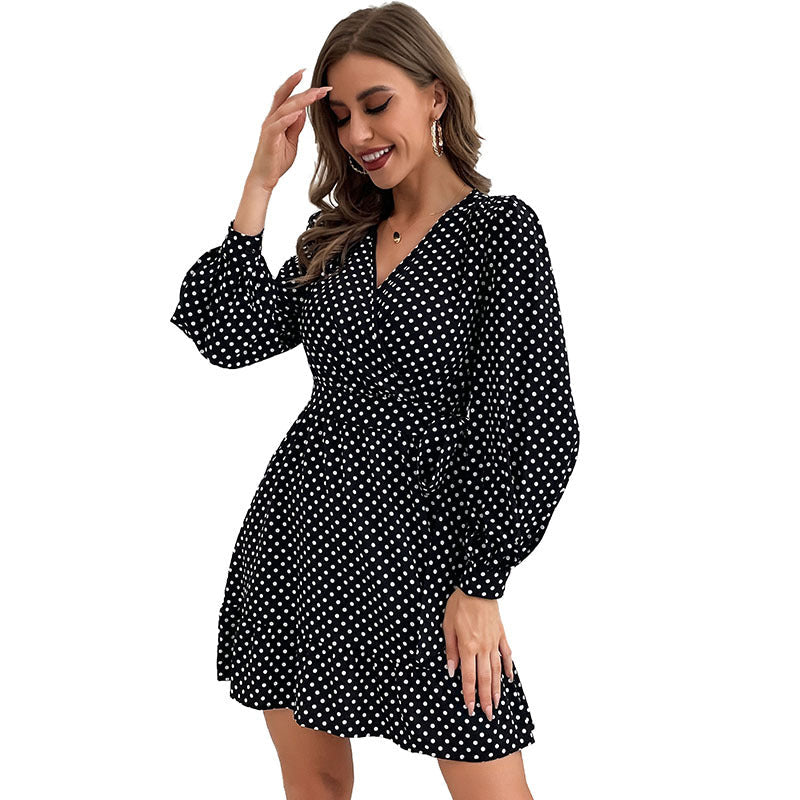 Printed Sareena Wrap Dress Blue Multi