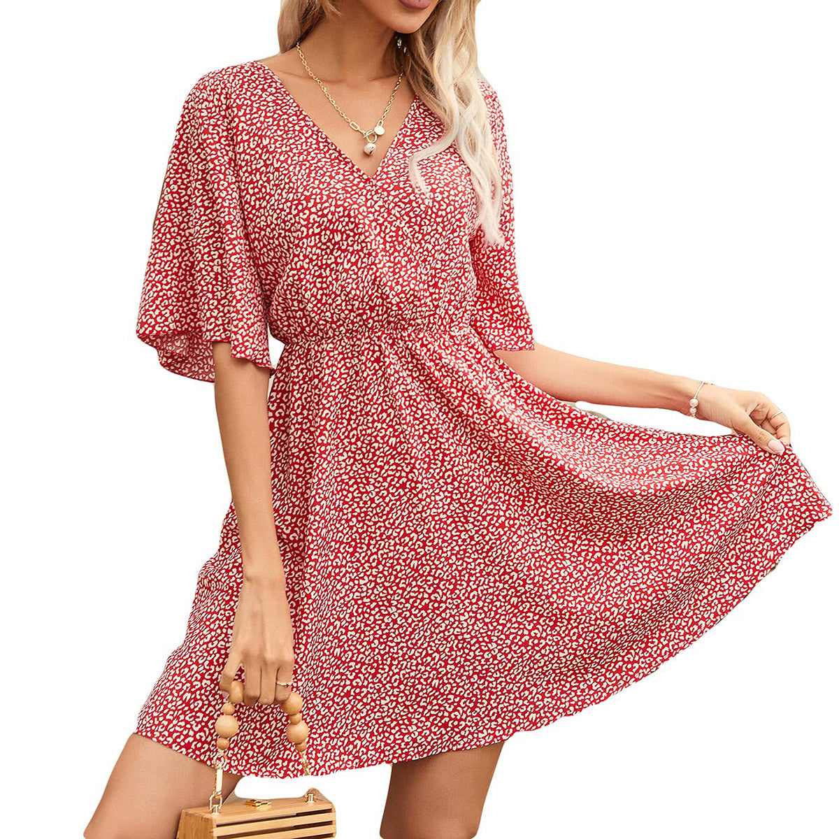 Spotted Jora Wrap Dress