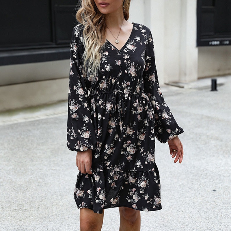 Yolo Flower Drawstring Dress