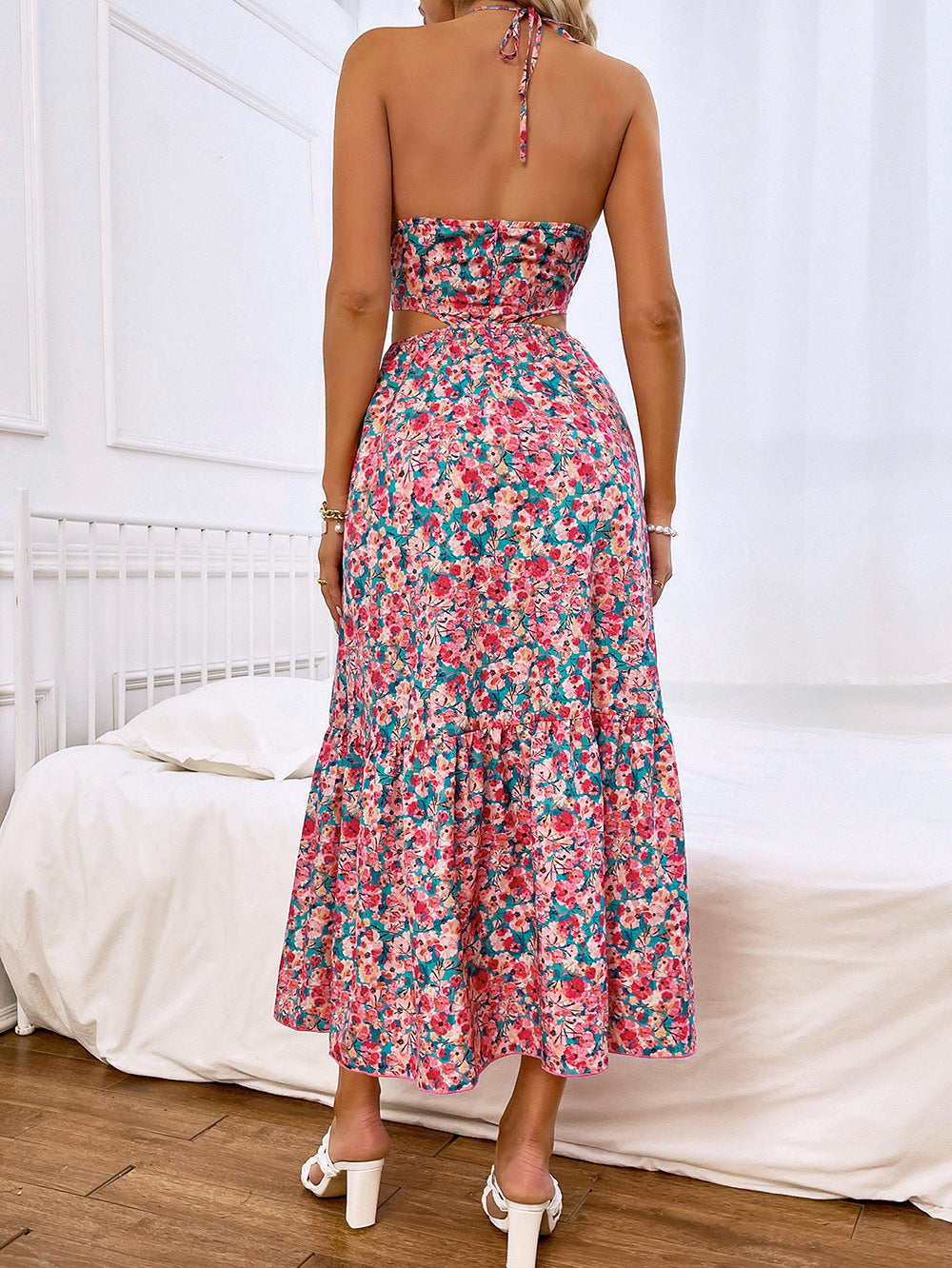 Strut City Printed Cutout Midi Dress FINAL