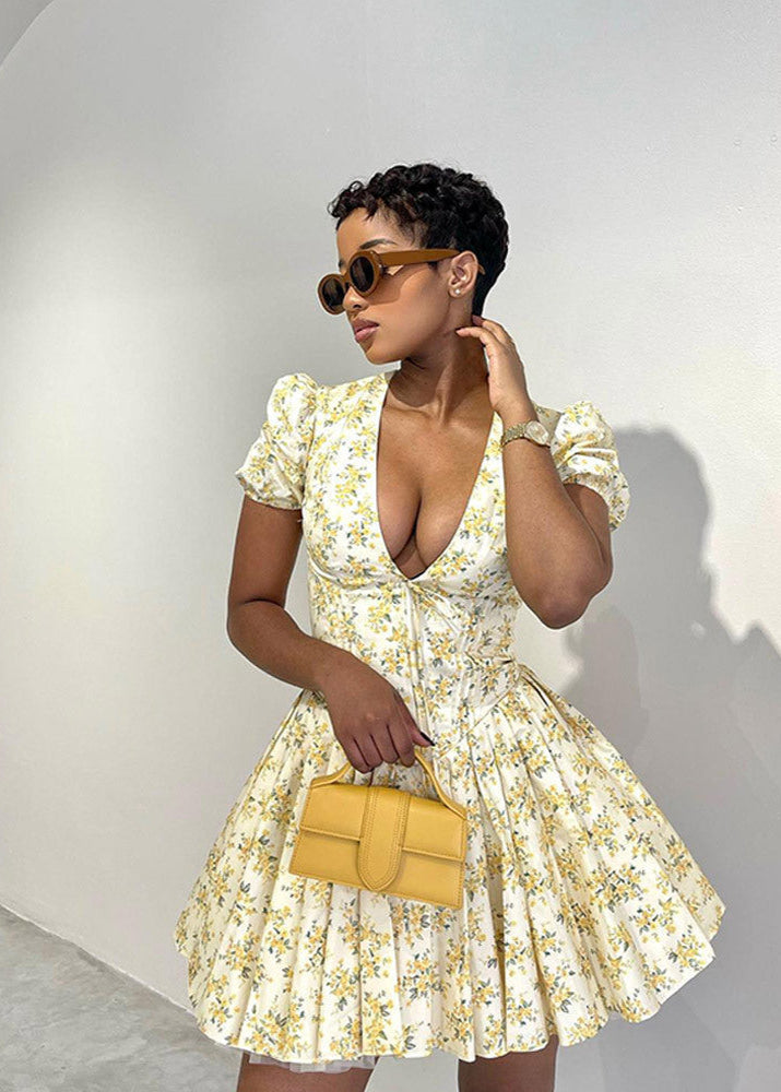 Bloom Sunlit Puff Sleeve Mini Dress